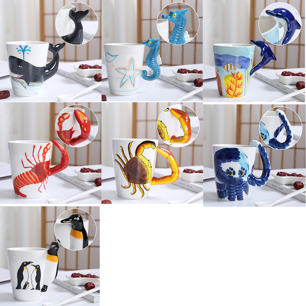 Marine Life 3D Sea Animal Ceramic Coffee Mugs
