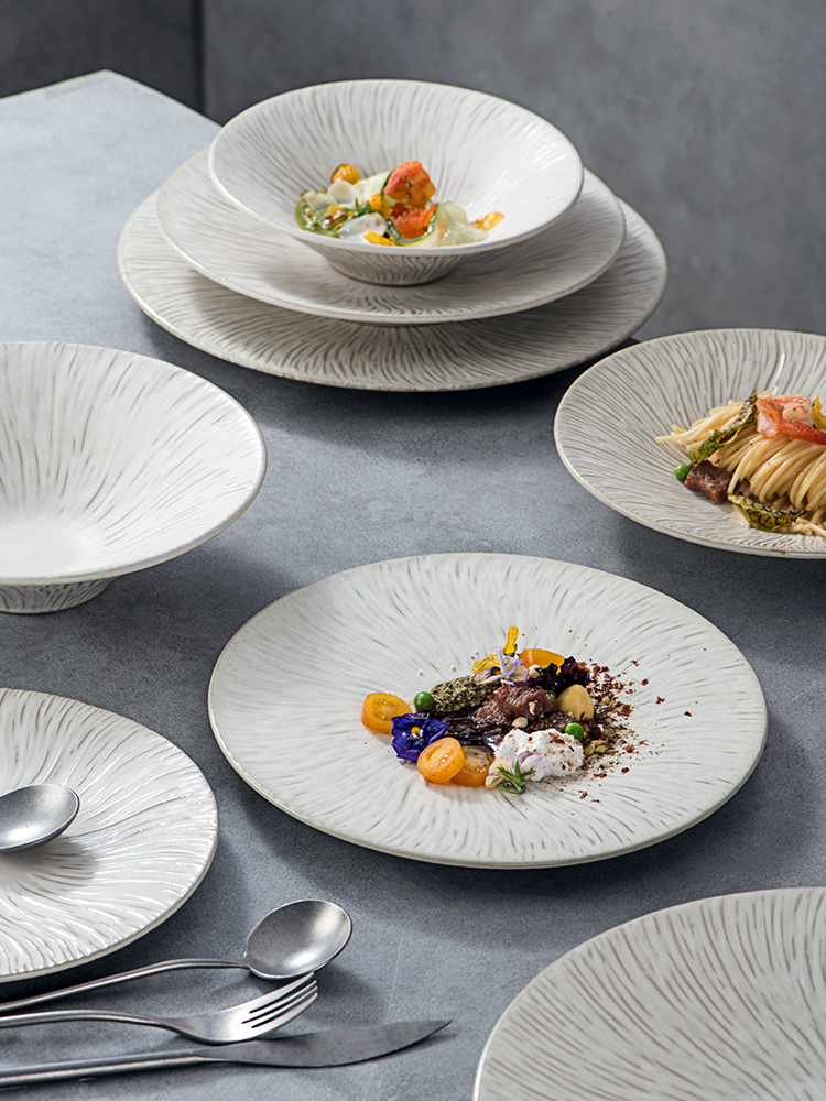 MG Household White Ceramic Kitchenware Sets