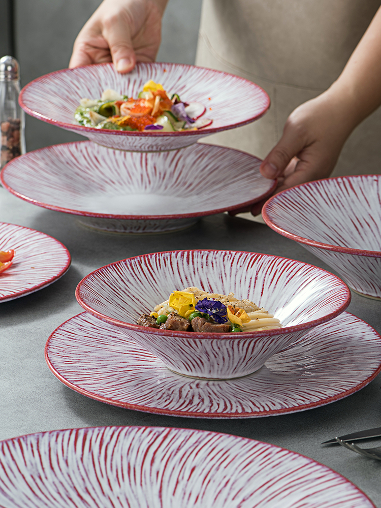 MG Personalized Red Glazed Ceramic Tableware
